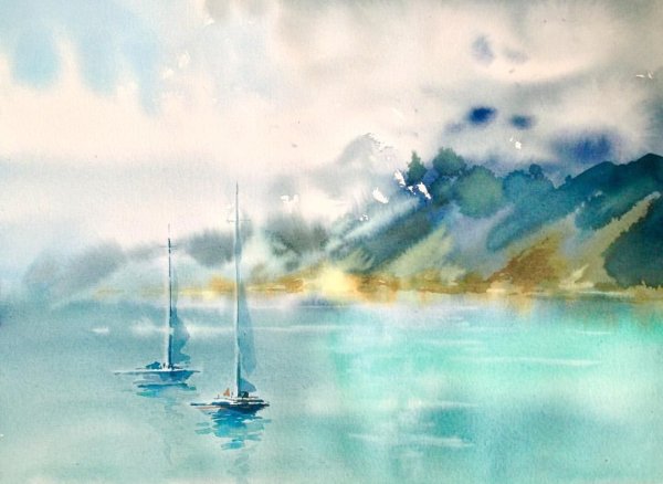 Марина Ласаева акварели картины