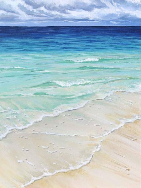 Пляж акварель