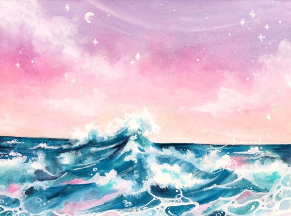 Морской пейзаж с перспективой