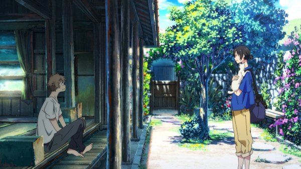 Незнакомец на берегу моря аниме Мио Тибана