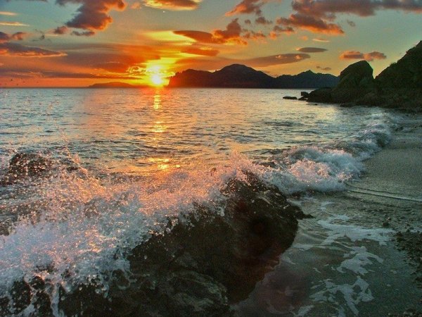 Море на заре