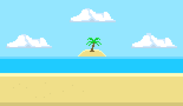 Море в пиксельных играх
