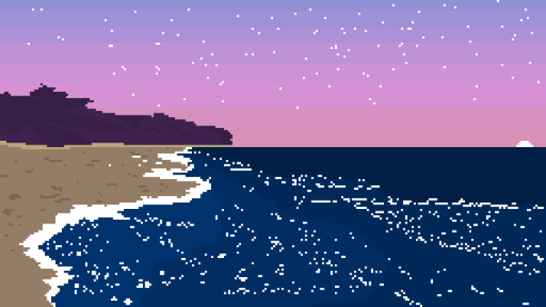 Море пиксель арт
