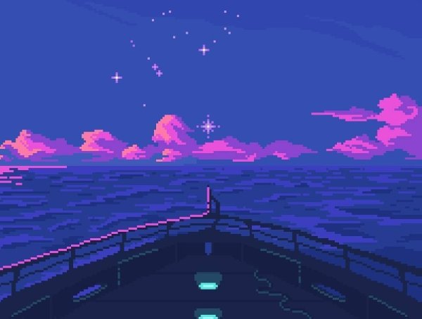 Пиксельное море