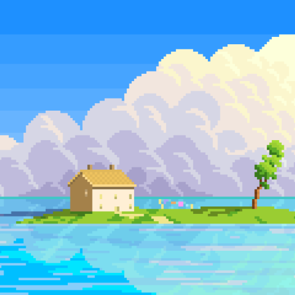 Пиксельное море