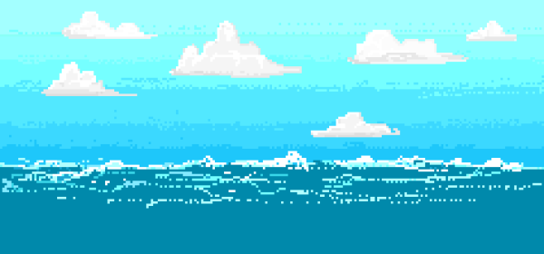 Пиксельное облако без фона