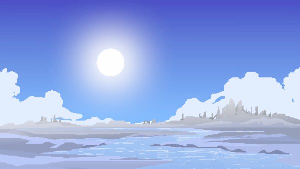 Море пиксель арт