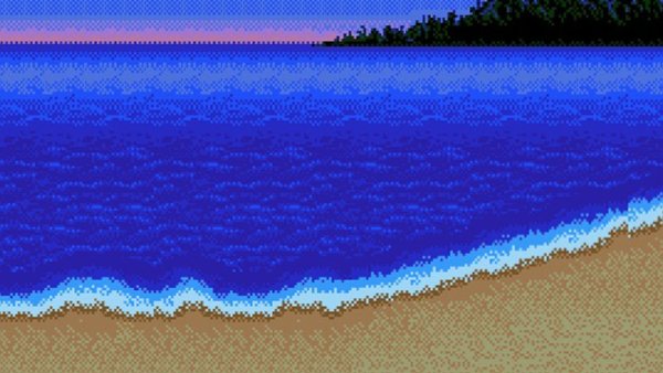 Анимированная пиксельная вода