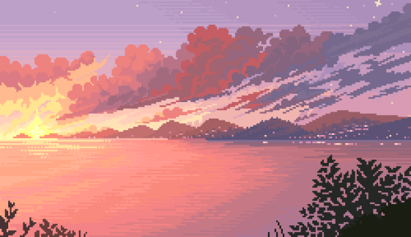 Пиксельный закат