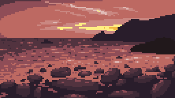 Море пиксель арт