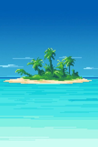 Пиксельное море