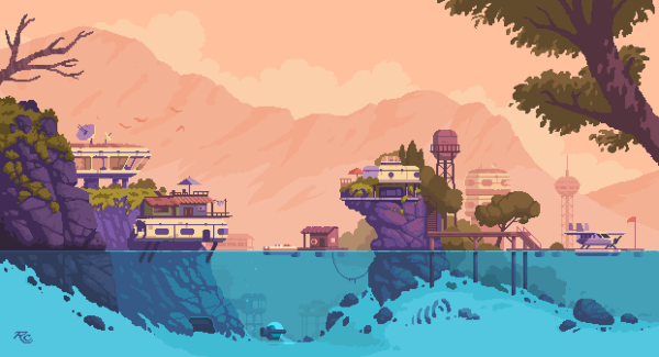 Пейзажи в пиксельных играх