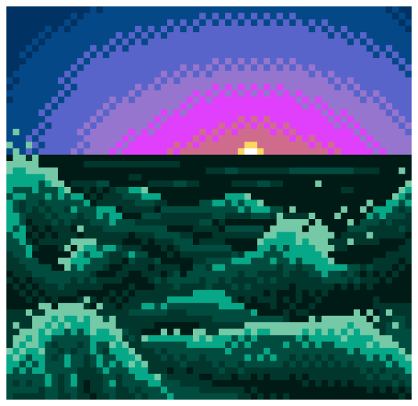 Пиксельные волны