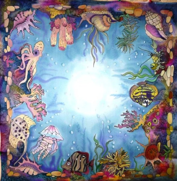 Холодный батик Морское дно