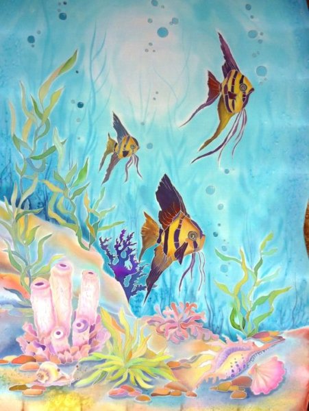 Батик подводный мир
