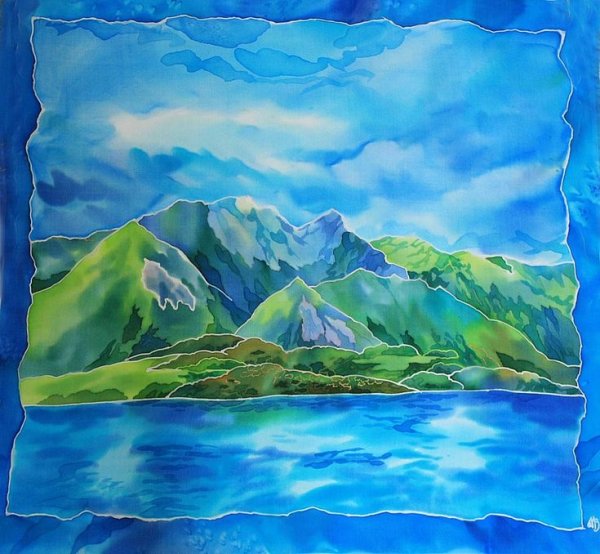 Батик рыбы Мария Каминская