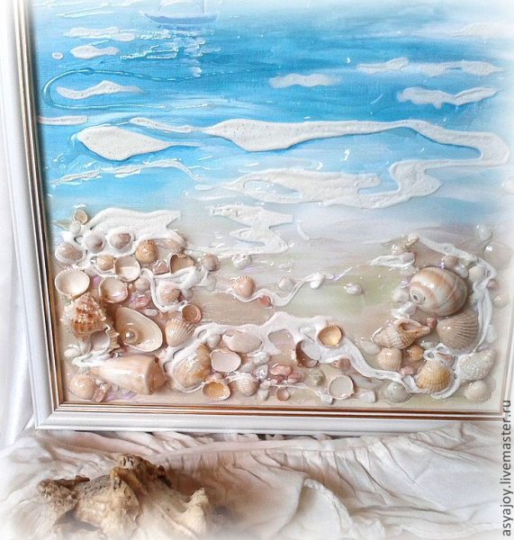 Панно из песка и ракушек
