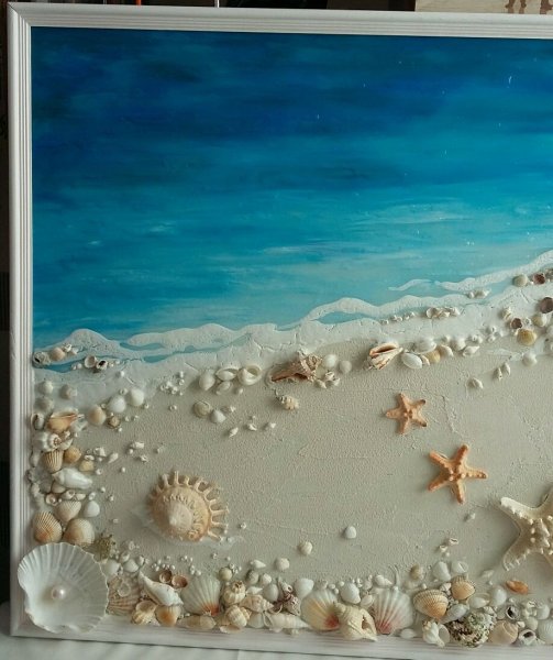 Панно с морскими ракушками