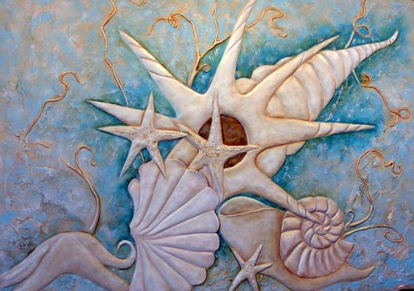 Панно в стиле микс Медиа морской