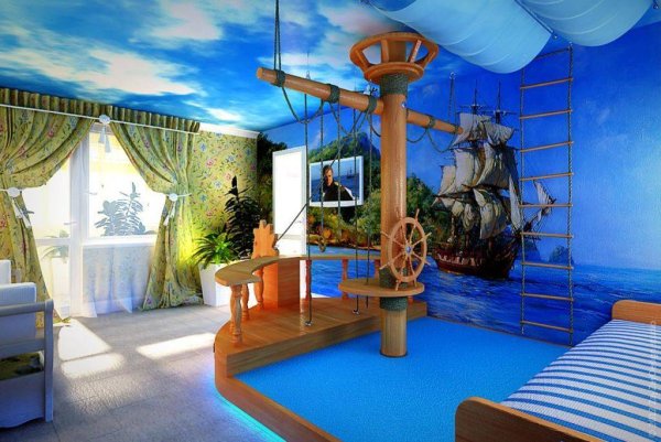 Фотообои морская тематика в интерьере