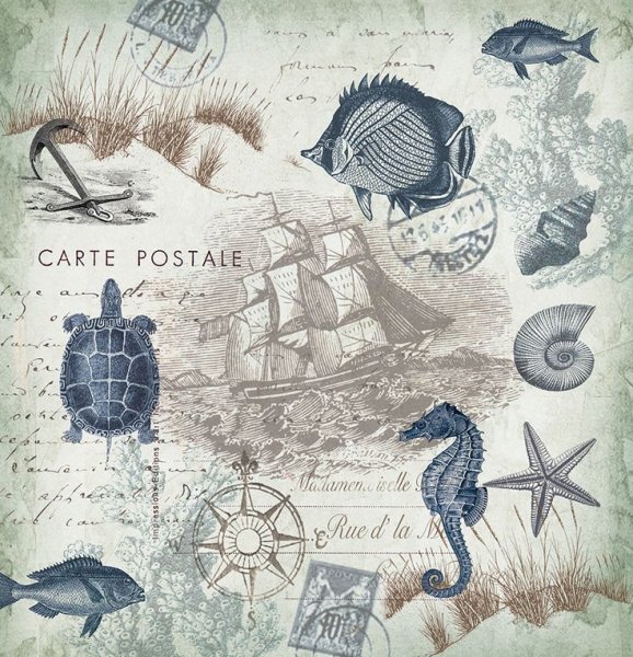 Карты для декупажа морская тематика