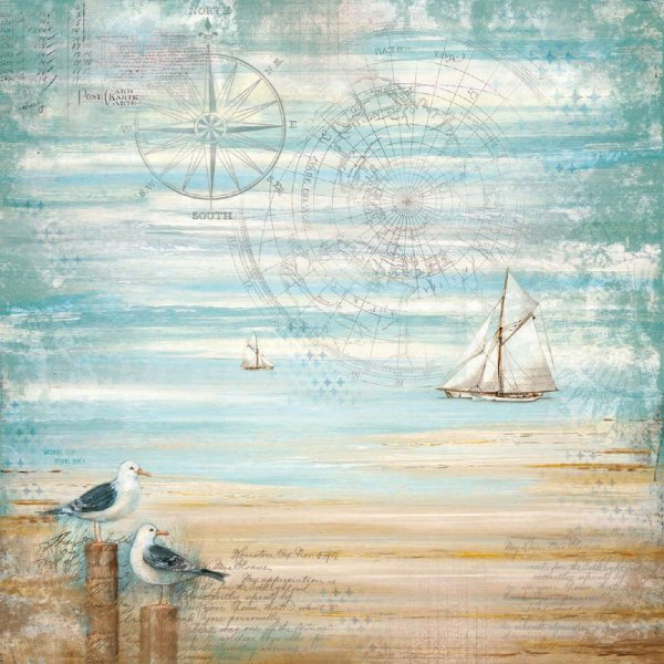 Бумага для скрапбукинга на морскую тему