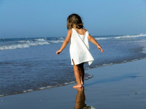 Семья на море