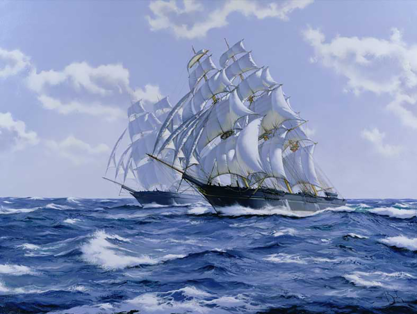 Художник-маринист Montague Dawson (1895–1973) "