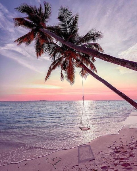 Море в розовых тонах