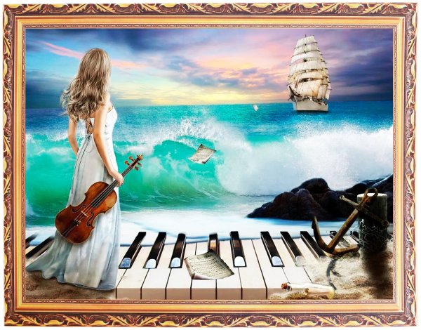 Фортепиано на берегу моря