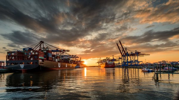 Порт Гамбург красиво