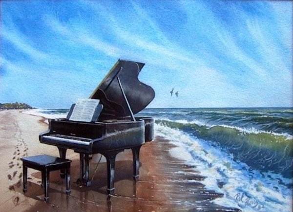 Фортепиано и море