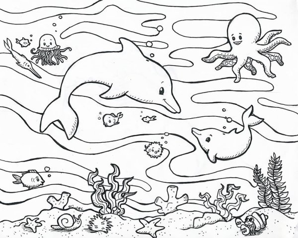 Рисунок на тему лето раскраска