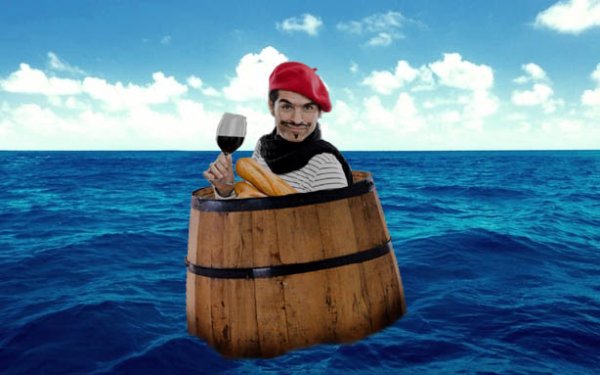 Иллюстрация к сказке царь Салтан бочка в море