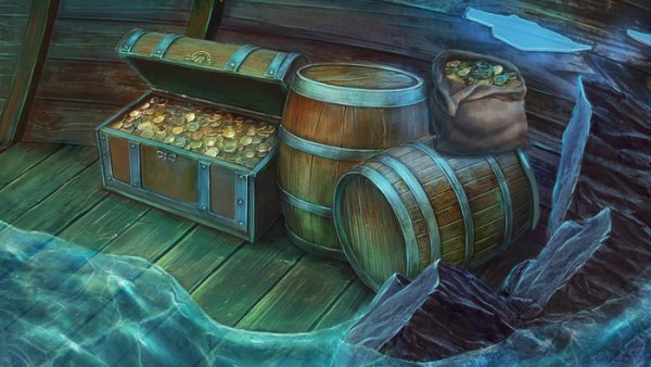 Пиратские атрибуты на прозрачном фоне