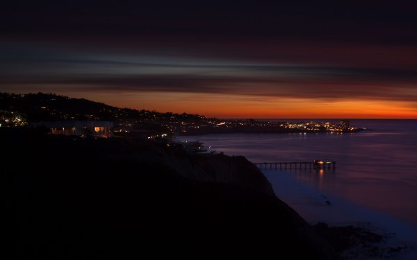 Зеленый закат на море