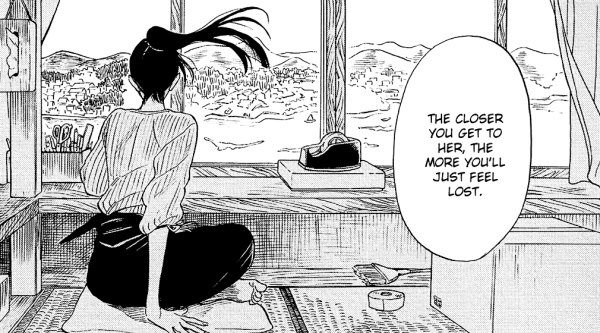 Незнакомец на берегу моря аниме черно белое