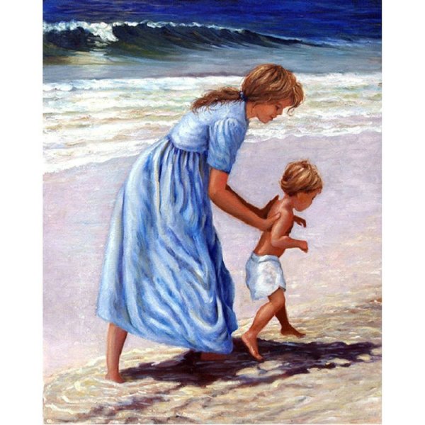 Мама с дочкой на Мальдивах