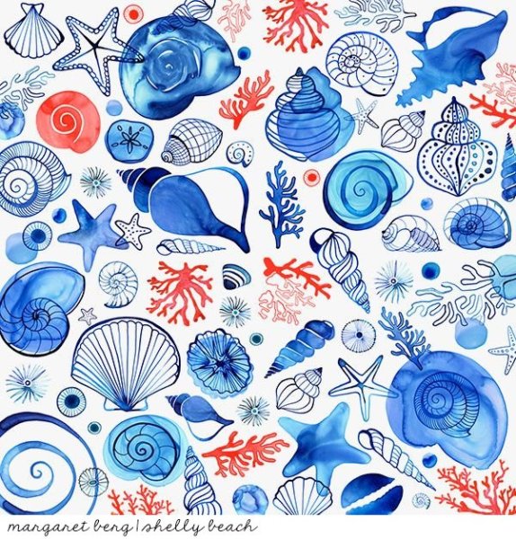 Стилизованные морские волны