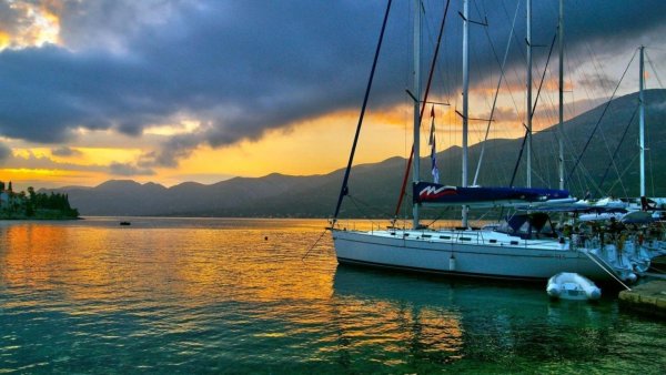 Красивые пейзажи с яхтами