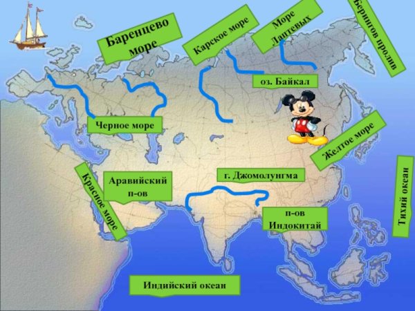 Моря Евразии