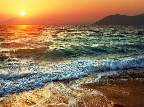 Закат на море