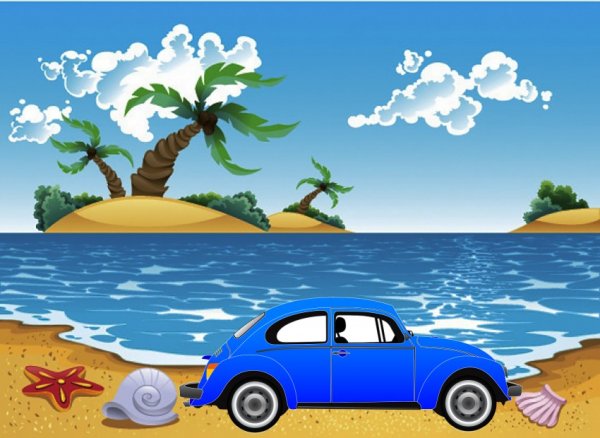 Кабриолет у моря