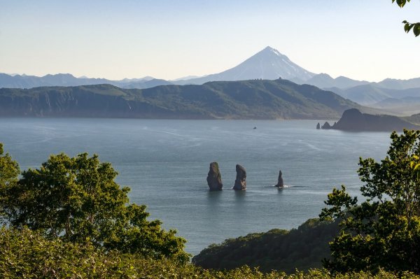 Авачинская бухта вулкан Вилючинский