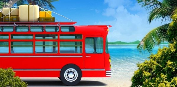 Автобус на море
