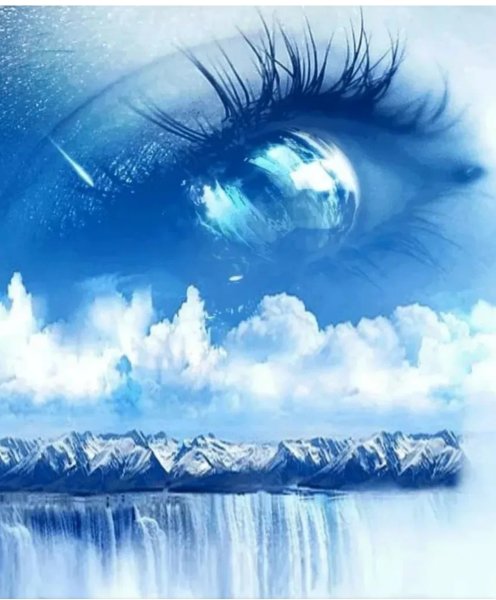 Грустная девушка в воде