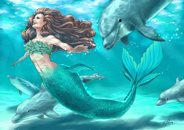 Русалочка Ариэль морские Дельфин