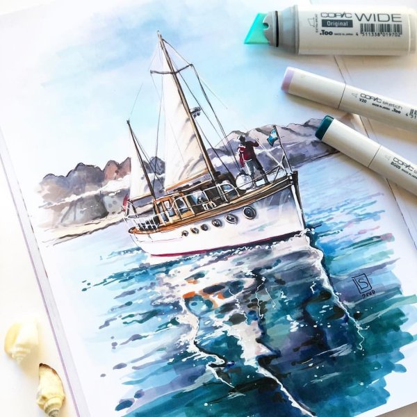 Рисунки маркерами для начинающих