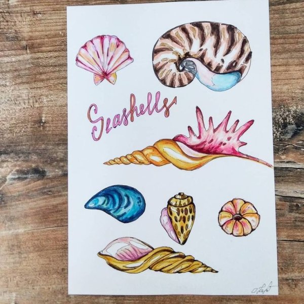 Пейзаж маркерами для скетчинга