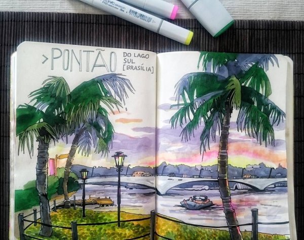 Море волны акварель